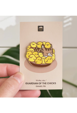 Guardian Of The Chicks Cat Enamel Pin