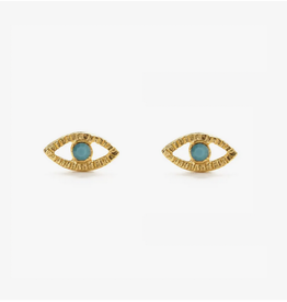 Eye of Protection Stud Earrings - Turquoise