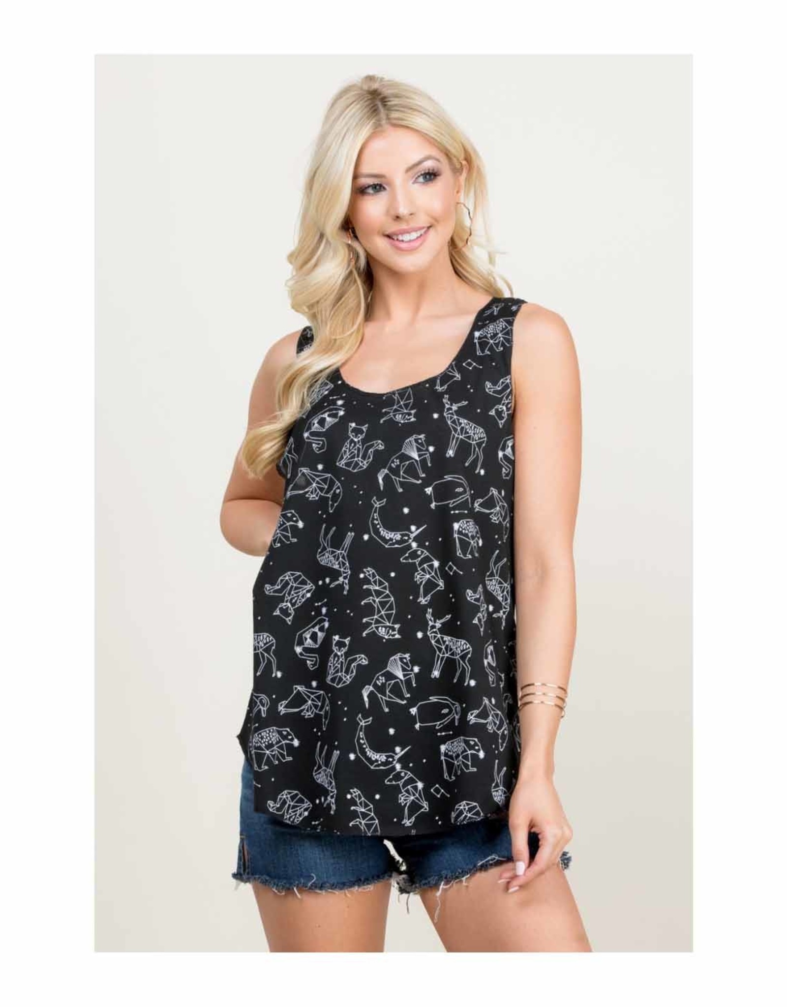 Celestial Animal Print Tank Top