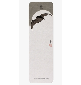 Bat In Full Moon Japanese Bookmark