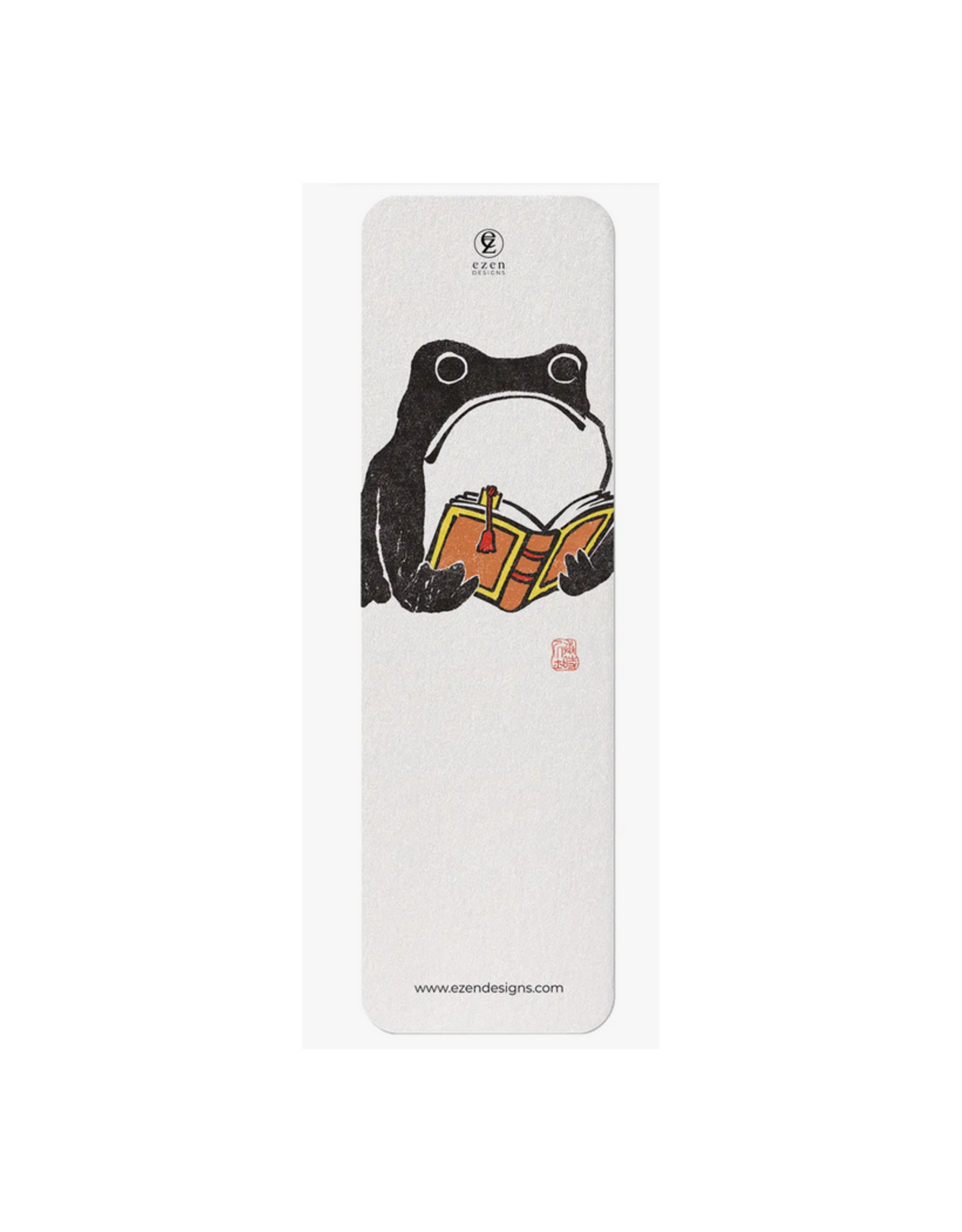 Ezen Frog Reading a Book Bookmark