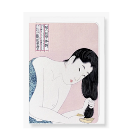 Combing The Hair: Japanese Greeting Card