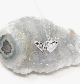 Heart Locket Necklace - Silver