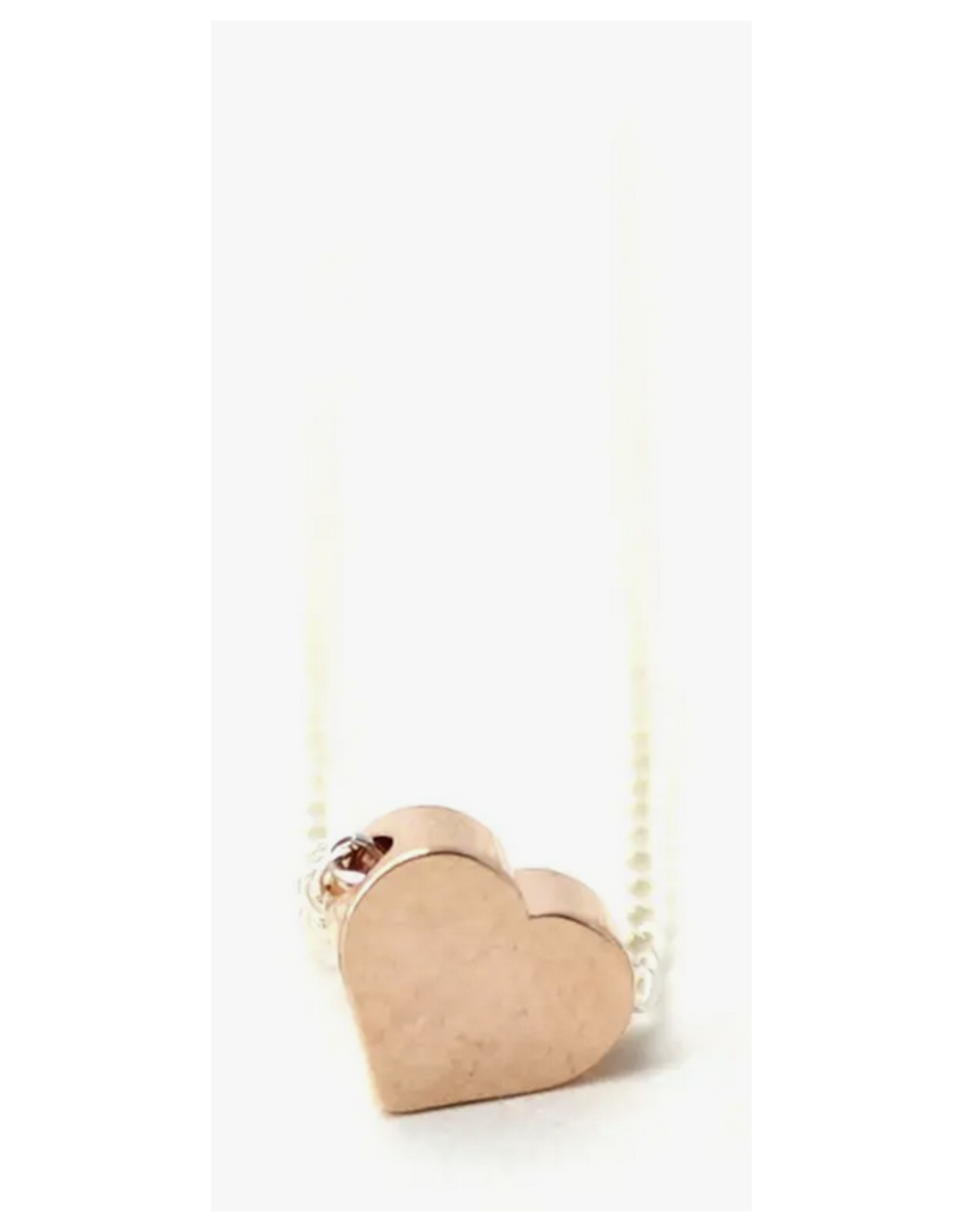 Crafts & Love Tiny Heart Necklace - Rose Gold Heart, Gold Chain