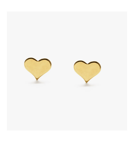 Tiny Gold Heart Post Earrings