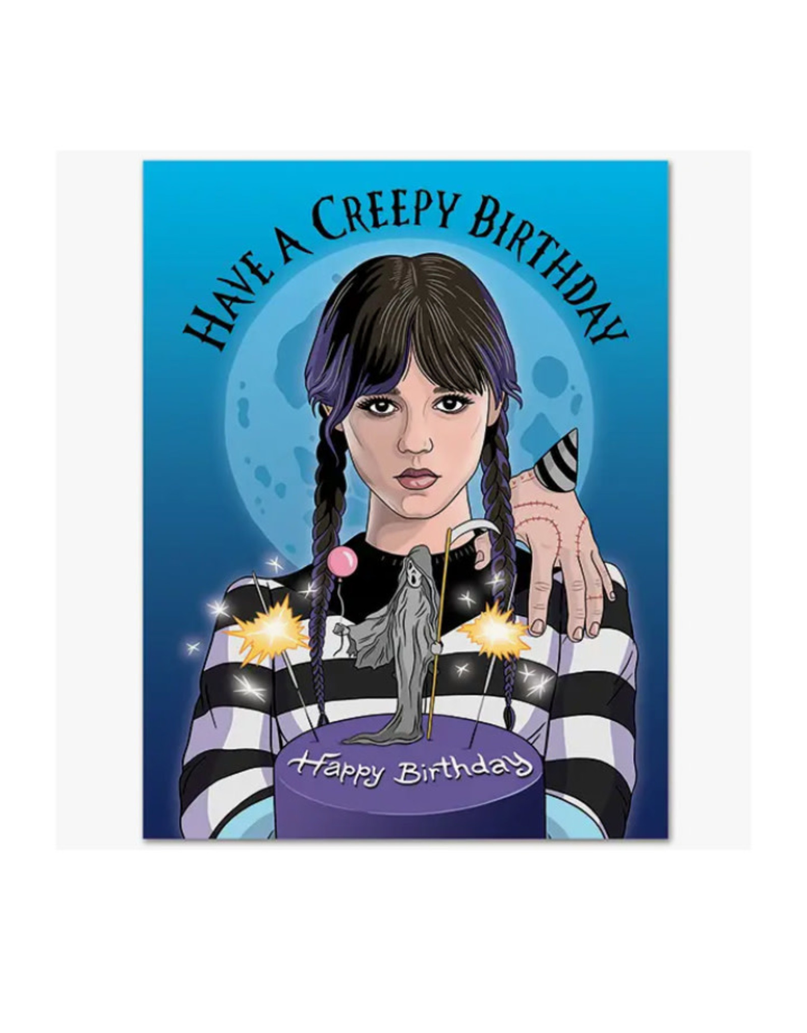 Wednesday Creepy Birthday Greeting Card