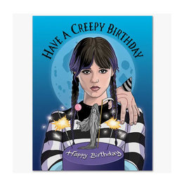 Wednesday Creepy Birthday Greeting Card