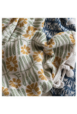 Florals & Tassels Woven Cotton Throw