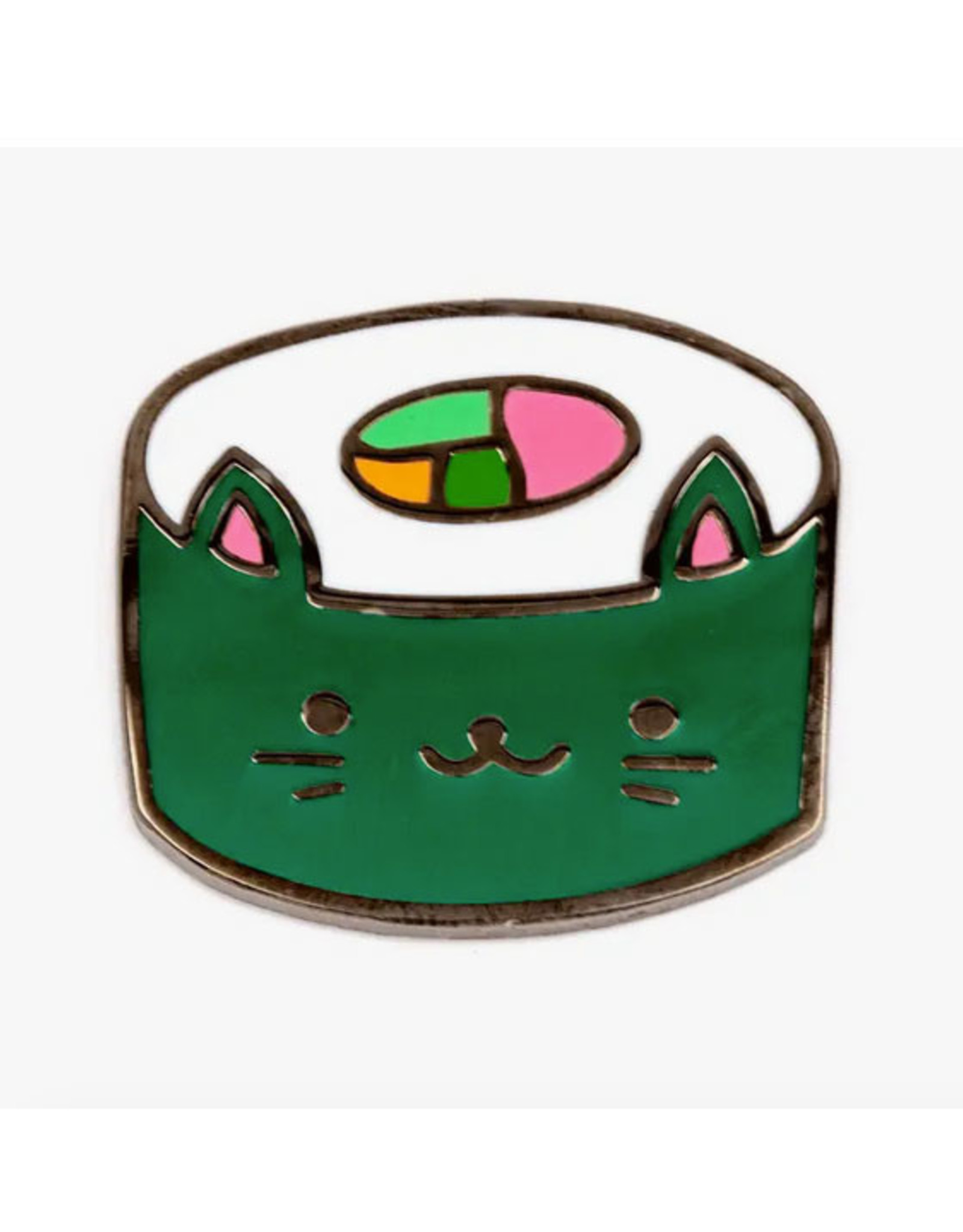 Cat Sushi Maki Roll Enamel Pin