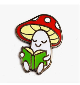 Reading Mushroom Enamel Pin