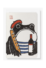 French Frog Japanese Greeting Card