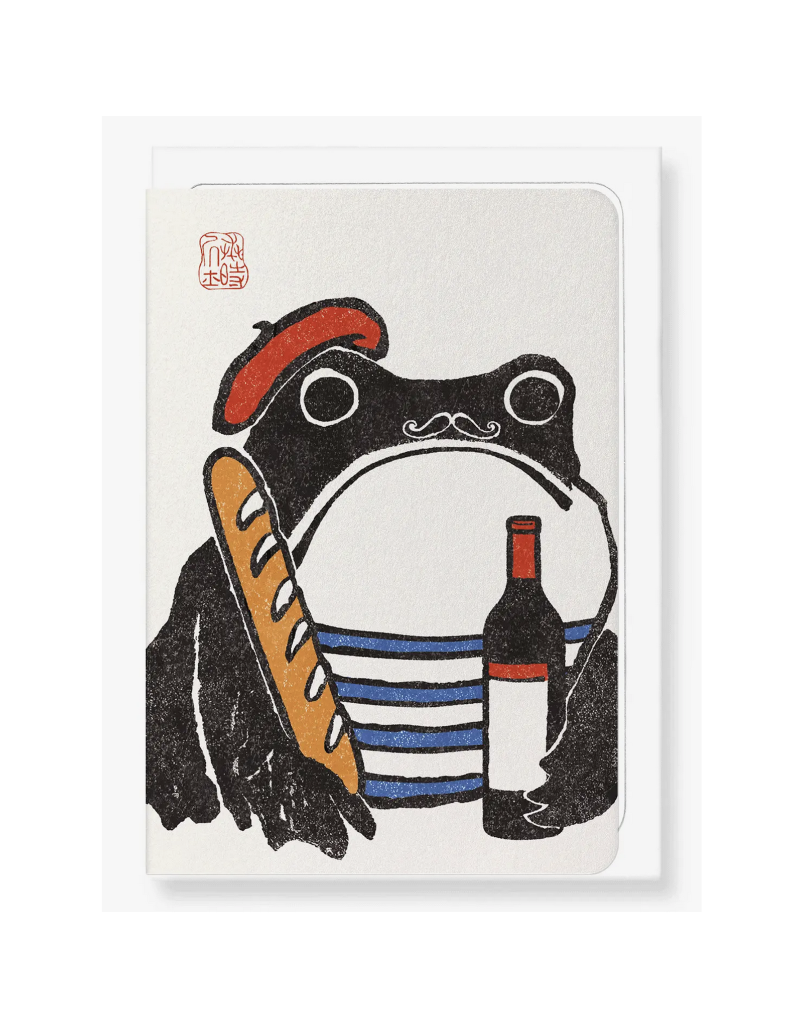 French Ezen Frog Greeting Card