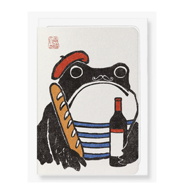 French Ezen Frog Greeting Card