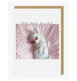 To My Babe Sunglasses Sparkle Greeting Card