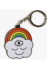 Third Eye Rainbow Cloud Keychain