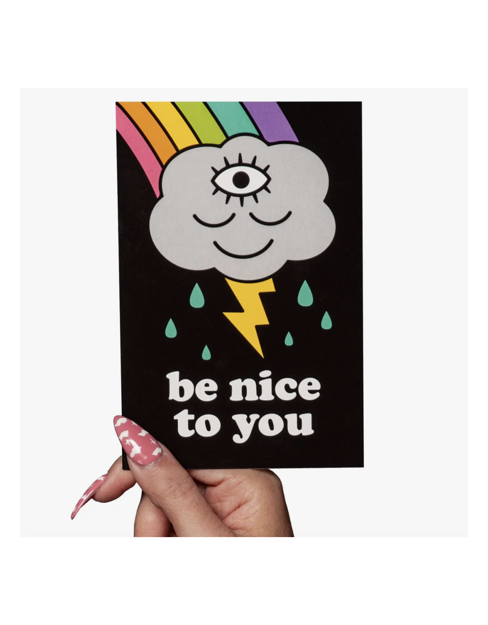 Be Nice To You Rainbow Cloud Framed Print