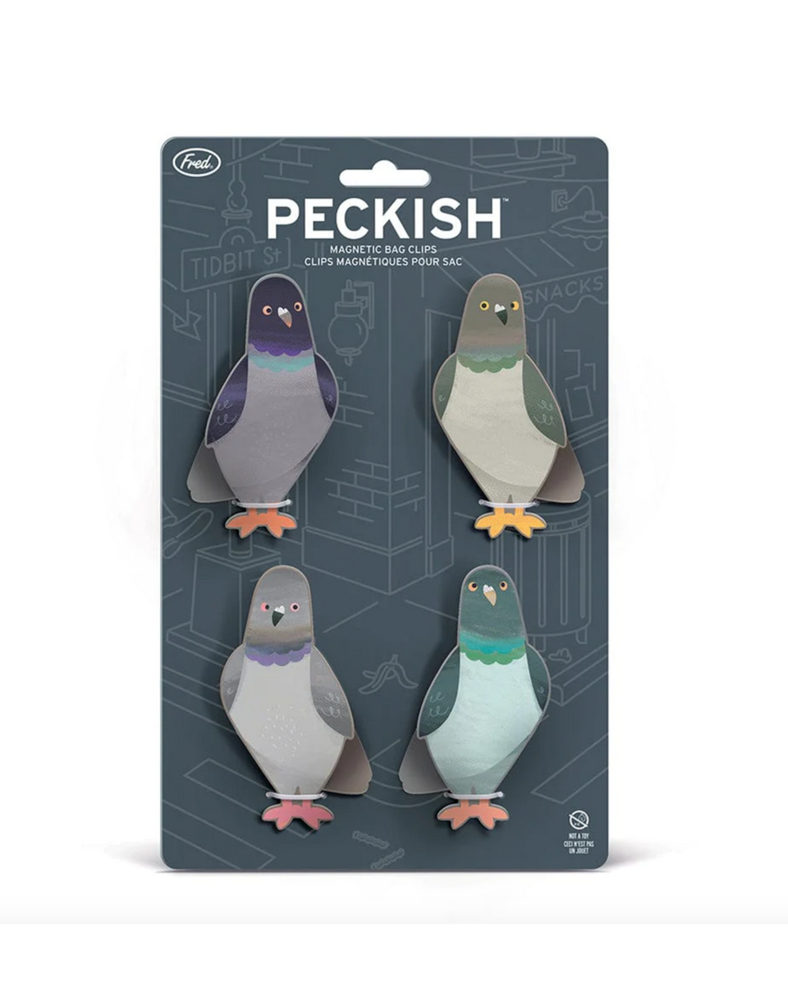 Peckish Pigeon Bag Clips