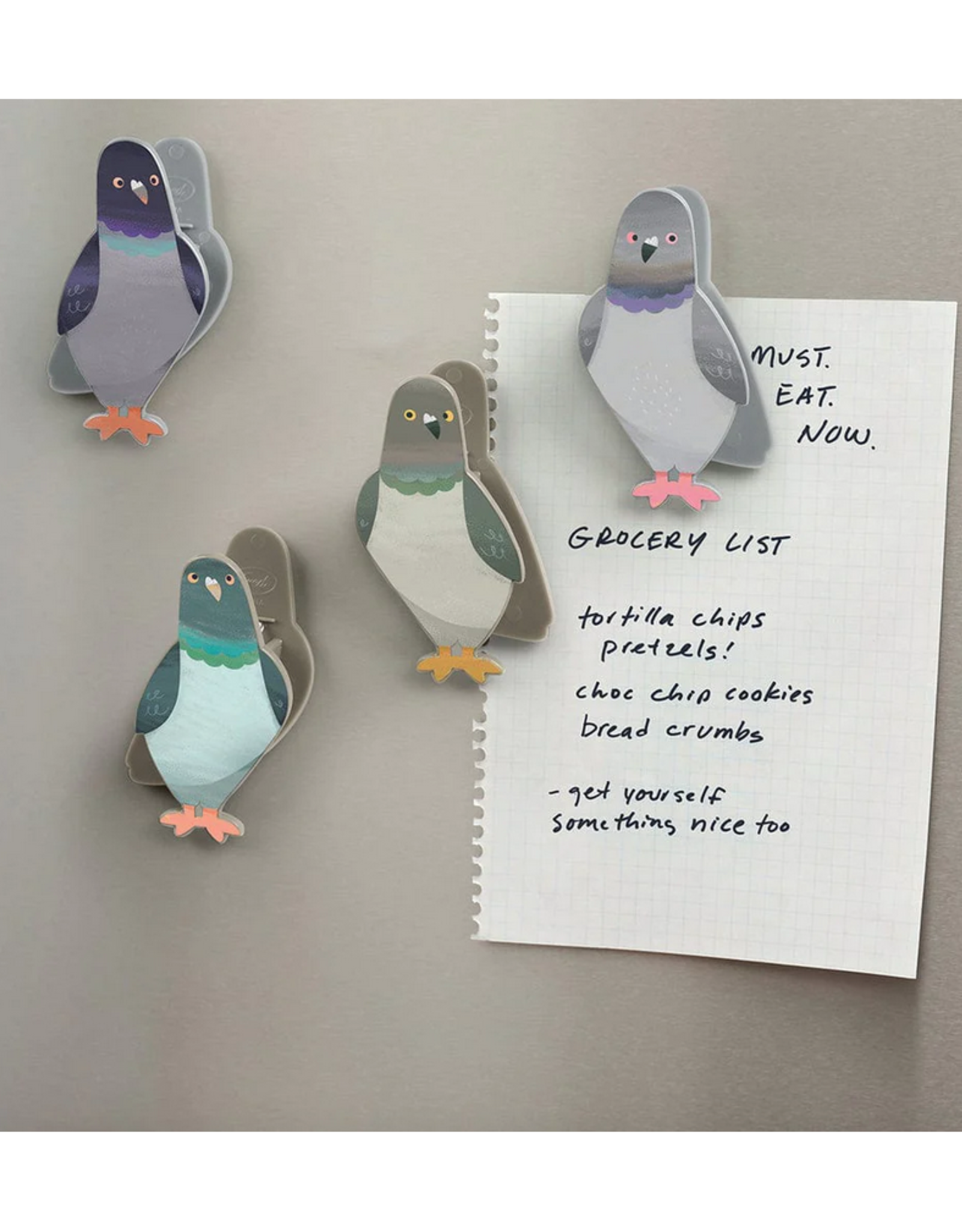 Peckish Pigeon Bag Clips