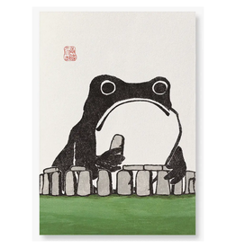Stonehenge Frog Japanese Art Print