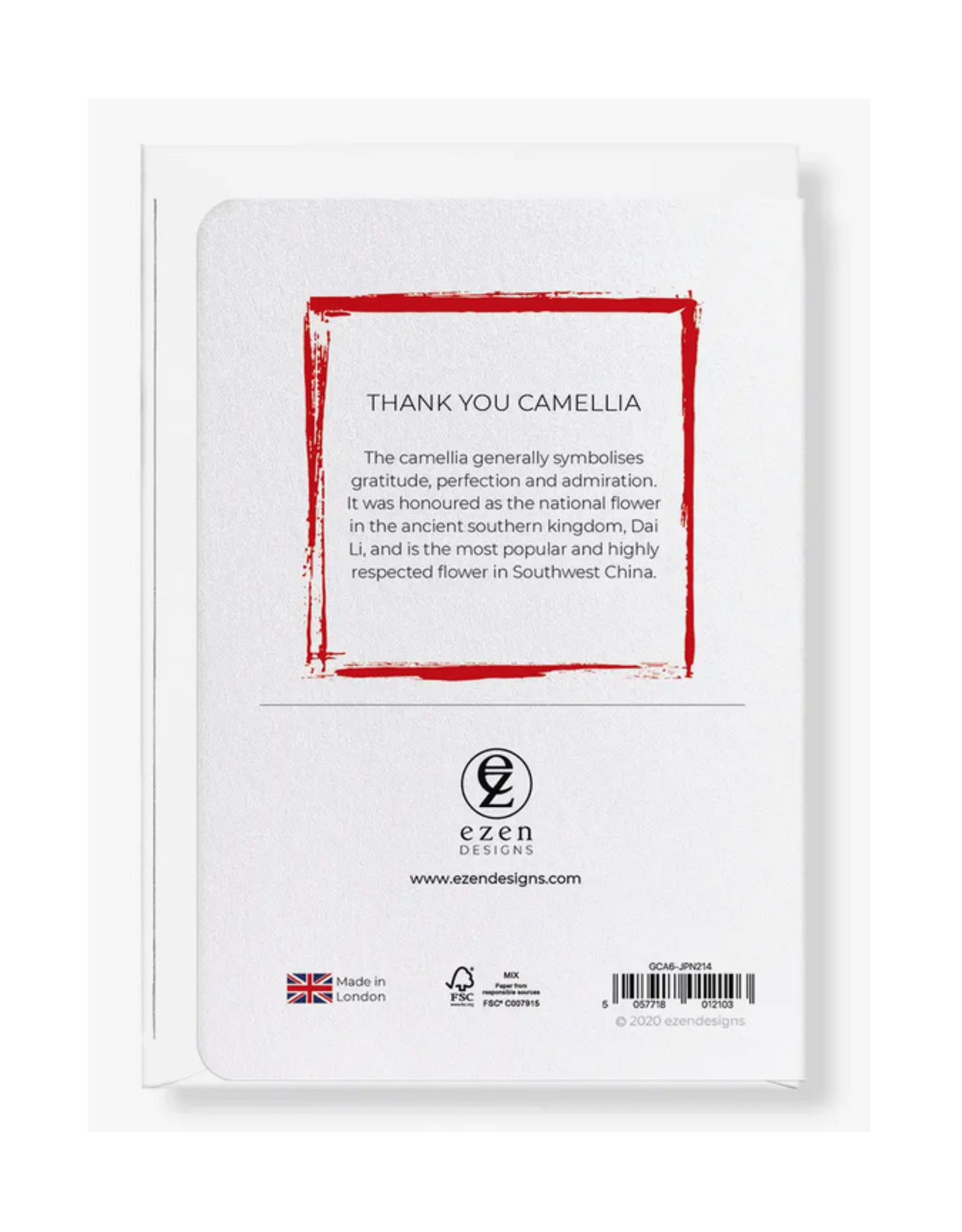 Thank You Camellia Greeting Card