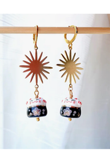 Black Lucky Cat Earrings