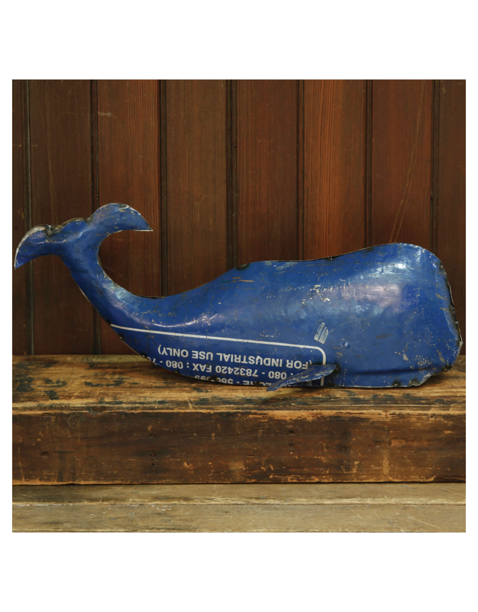 Reclaimed Metal Whale - Large