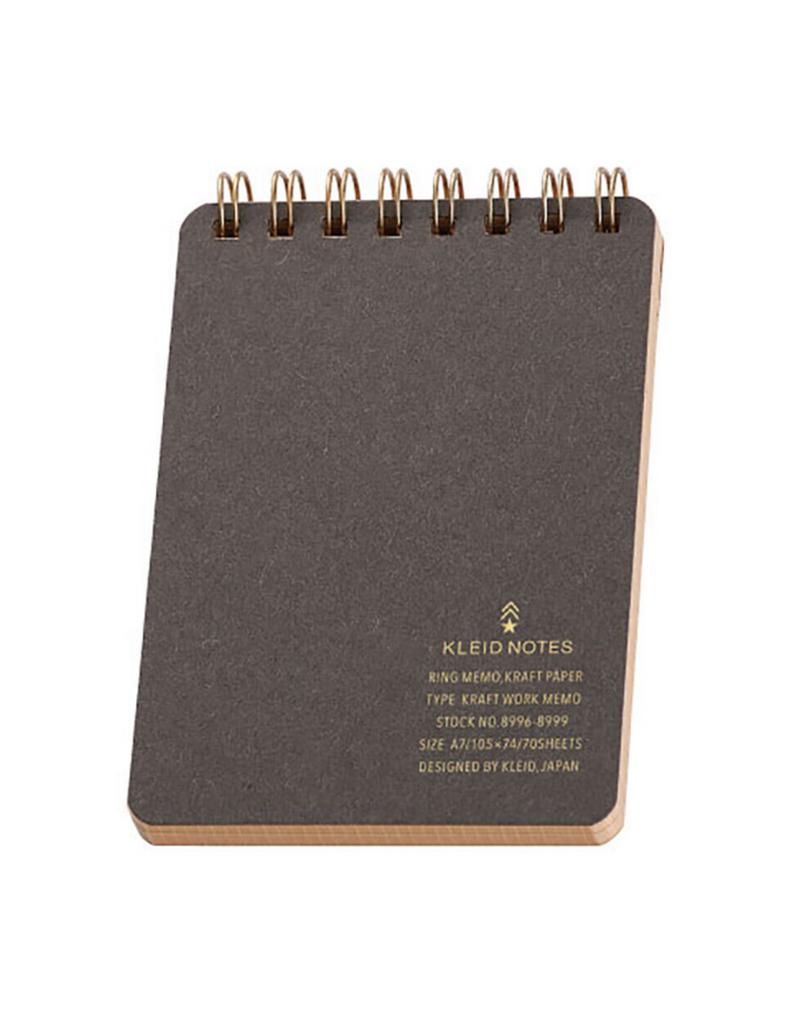 Kraft Memo Grid Notepad Charcoal - Small