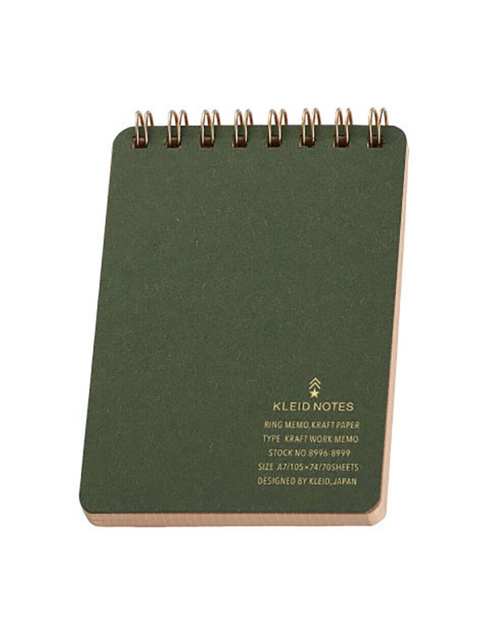 Kraft Memo Grid Notepad Olive - Small