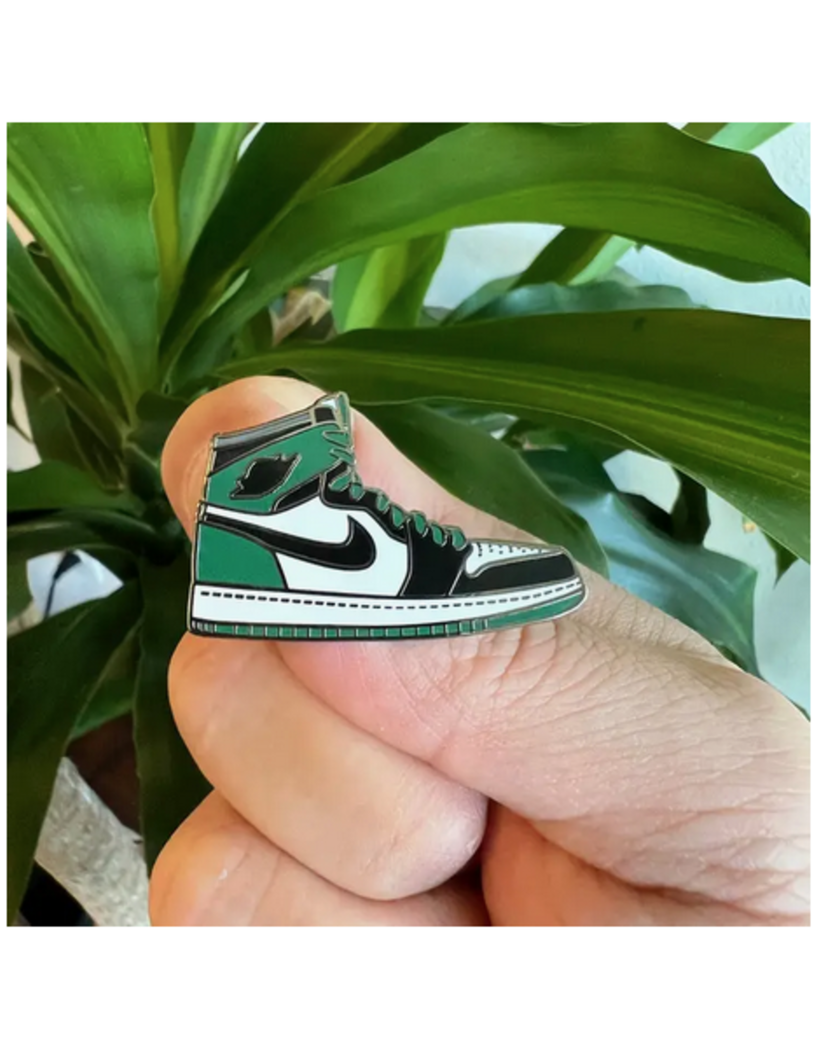Green Air Jordan Enamel Pin