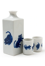 Cats Midnight Blue Sake Set of 2