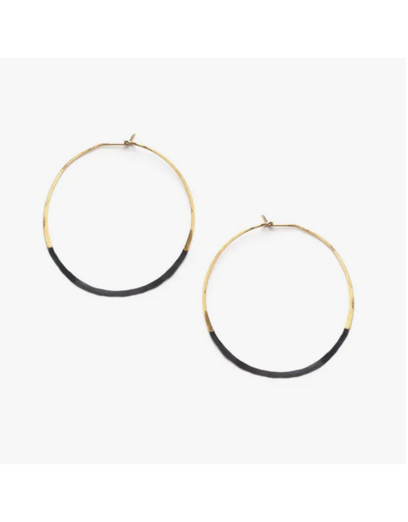 Patina Dipped Circle Hoop Earrings