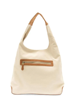 April Canvas Hobo Bag - Cream