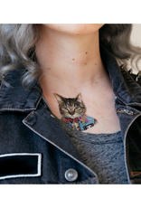 Punk Cat Tattoo Pair