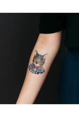 Punk Cat Tattoo Pair