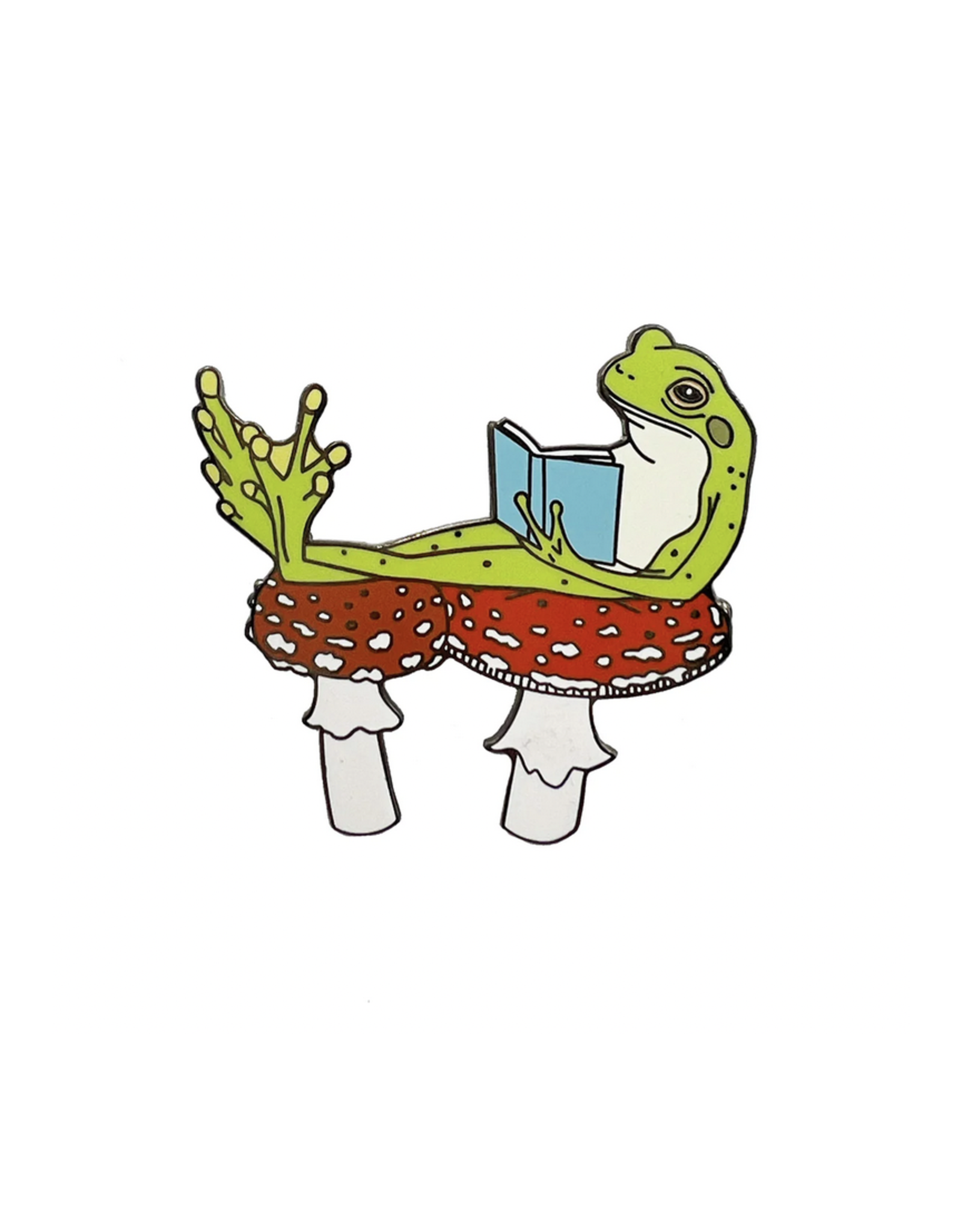 The Frog Reader Enamel Pin