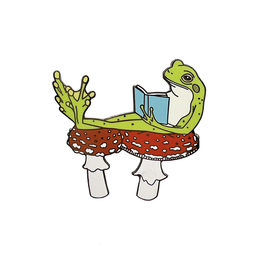 The Frog Reader Enamel Pin