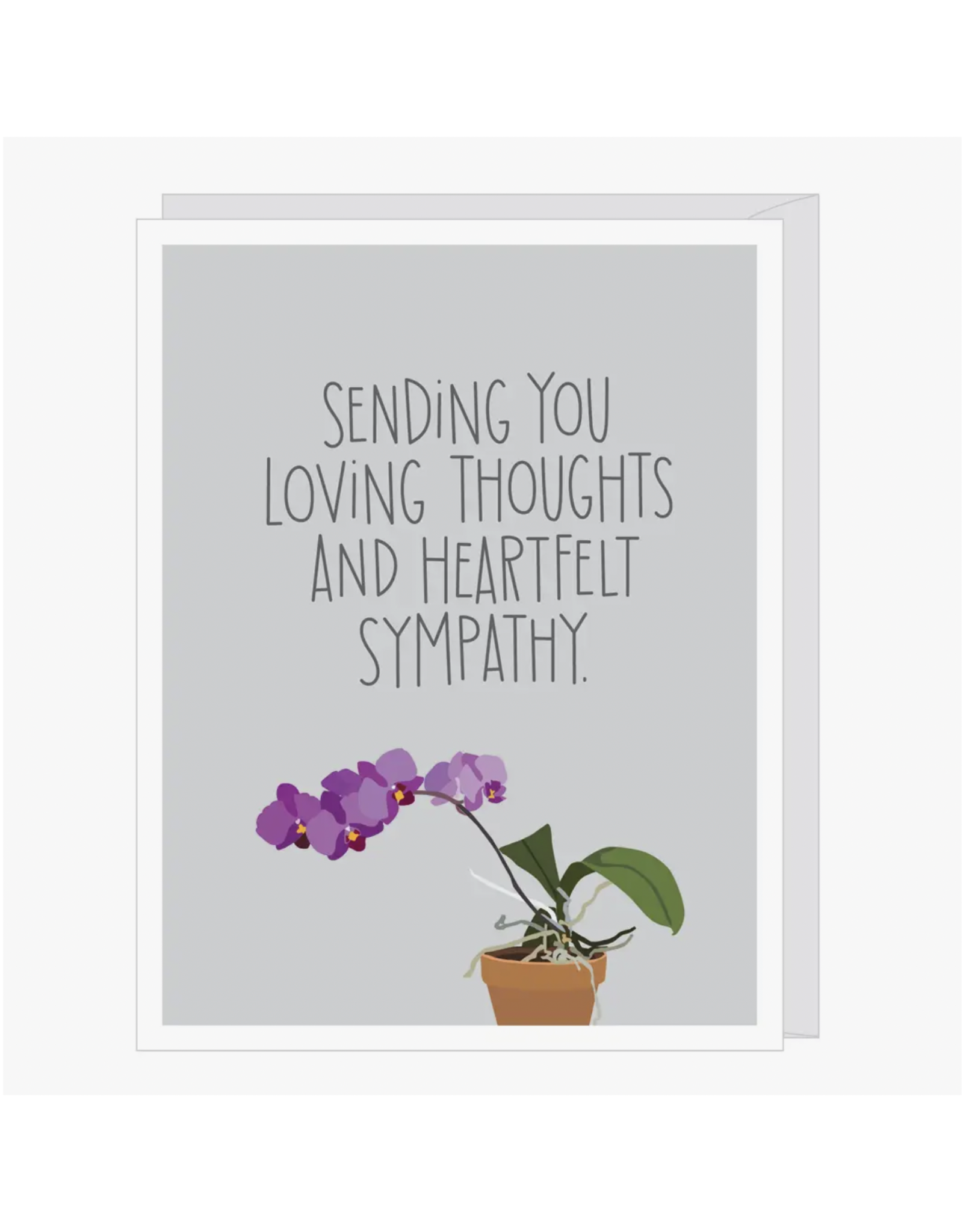 Purple Orchid Sympathy Greeting Card