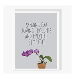 Purple Orchid Sympathy Greeting Card