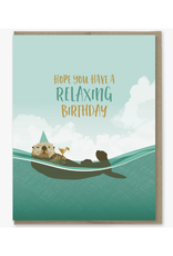 Relaxing Birthday Otter Greeting Card