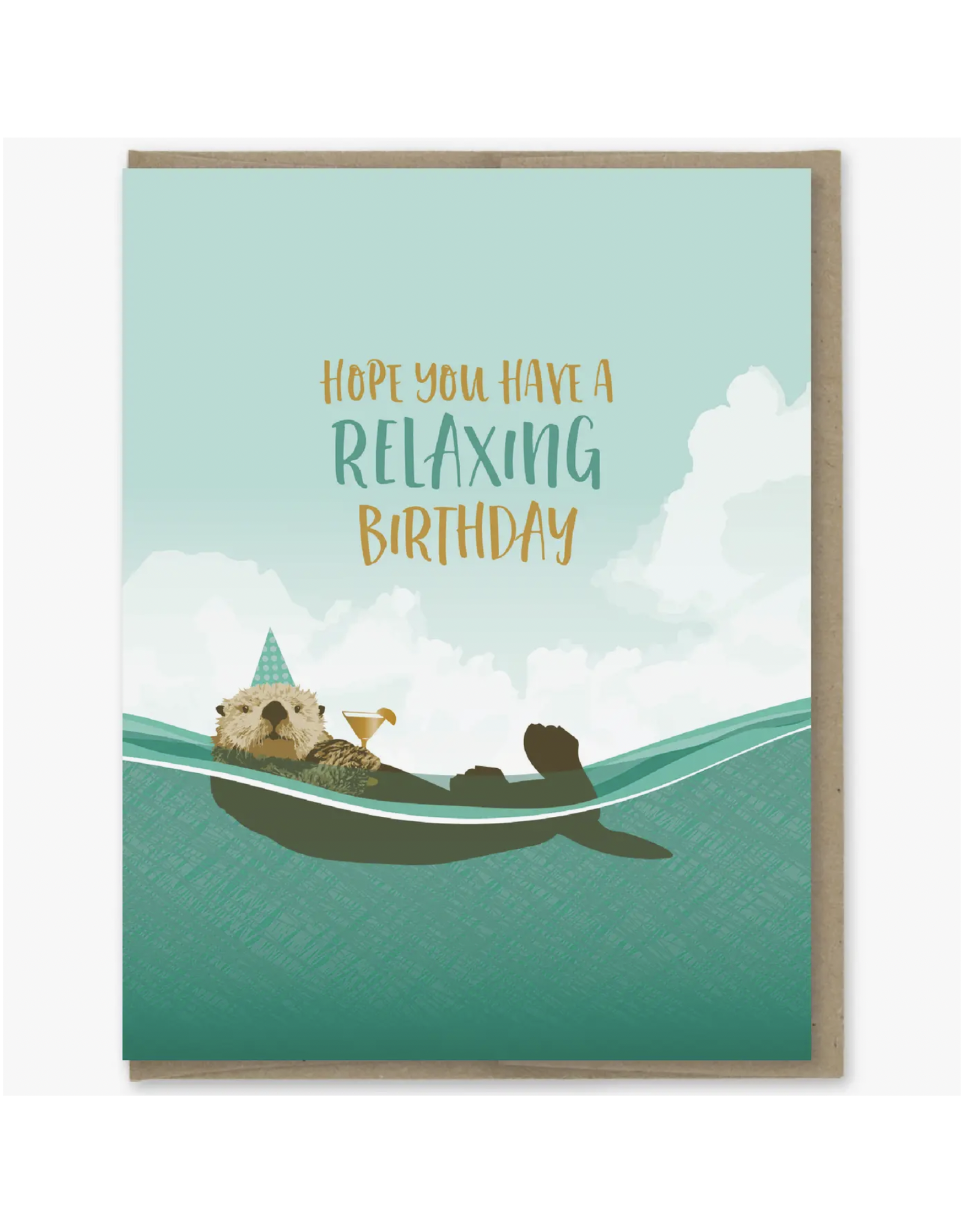 Relaxing Birthday Otter Greeting Card