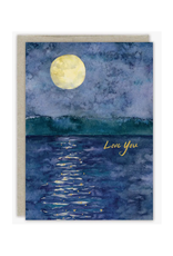 Moon Over Water Love You Greeting Card Moon Over Water Love You Greeting Card