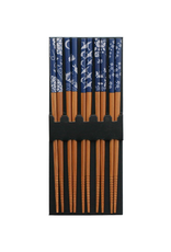 Blue and White Chopsticks Set of 5