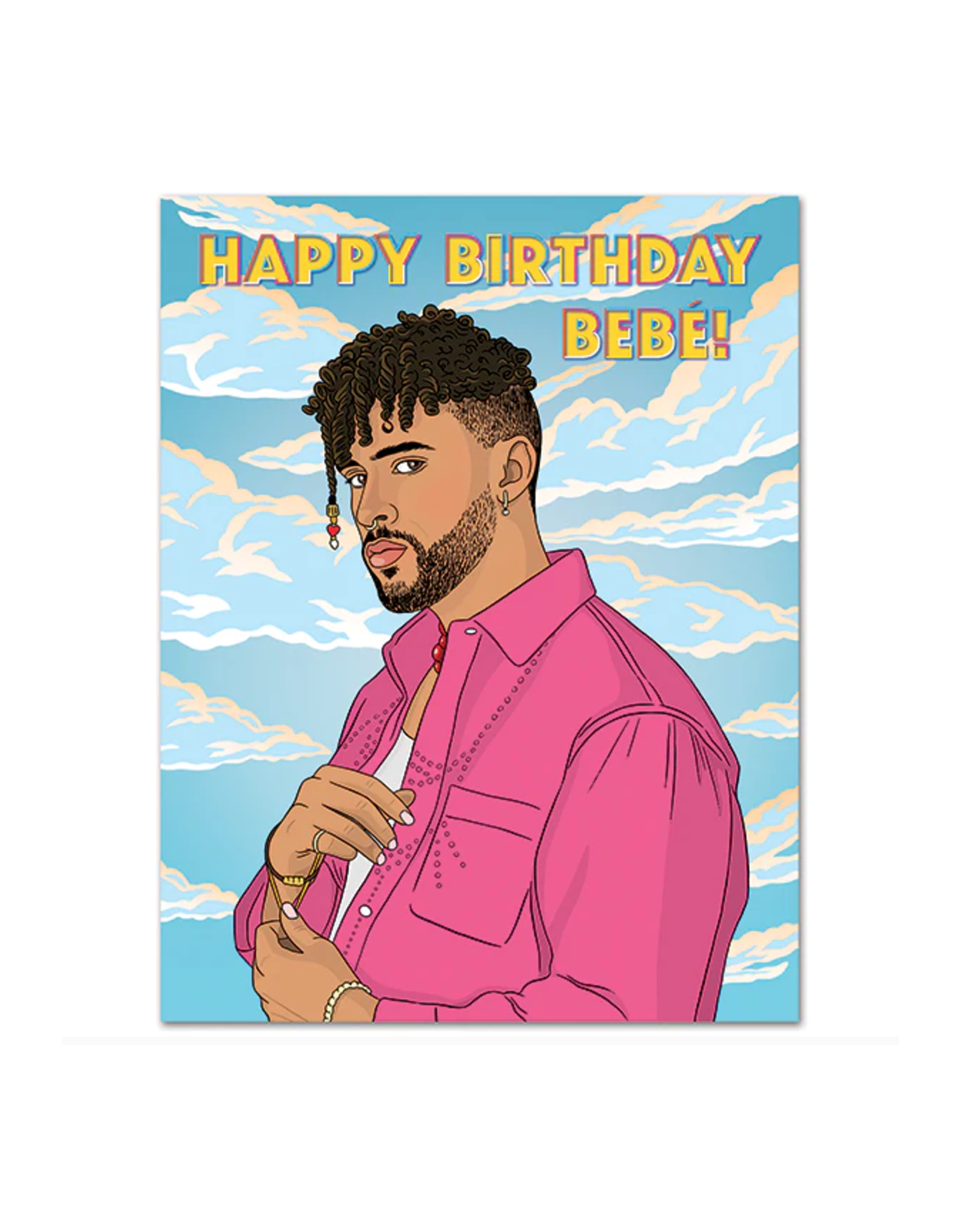 Bad Bunny Happy Birthday Bebe Greeting Card