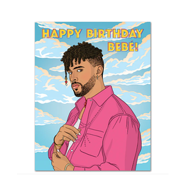 Bad Bunny Happy Birthday Bebe Greeting Card