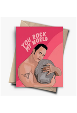 You Rock My World (Pink) Greeting Card