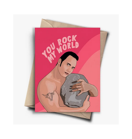 You Rock My World (Pink) Greeting Card