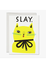 Slay Cat Greeting Card