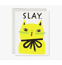 Slay Cat Greeting Card