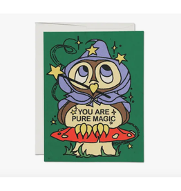 You Are Pure Magic Owl Wizard Greeting Card