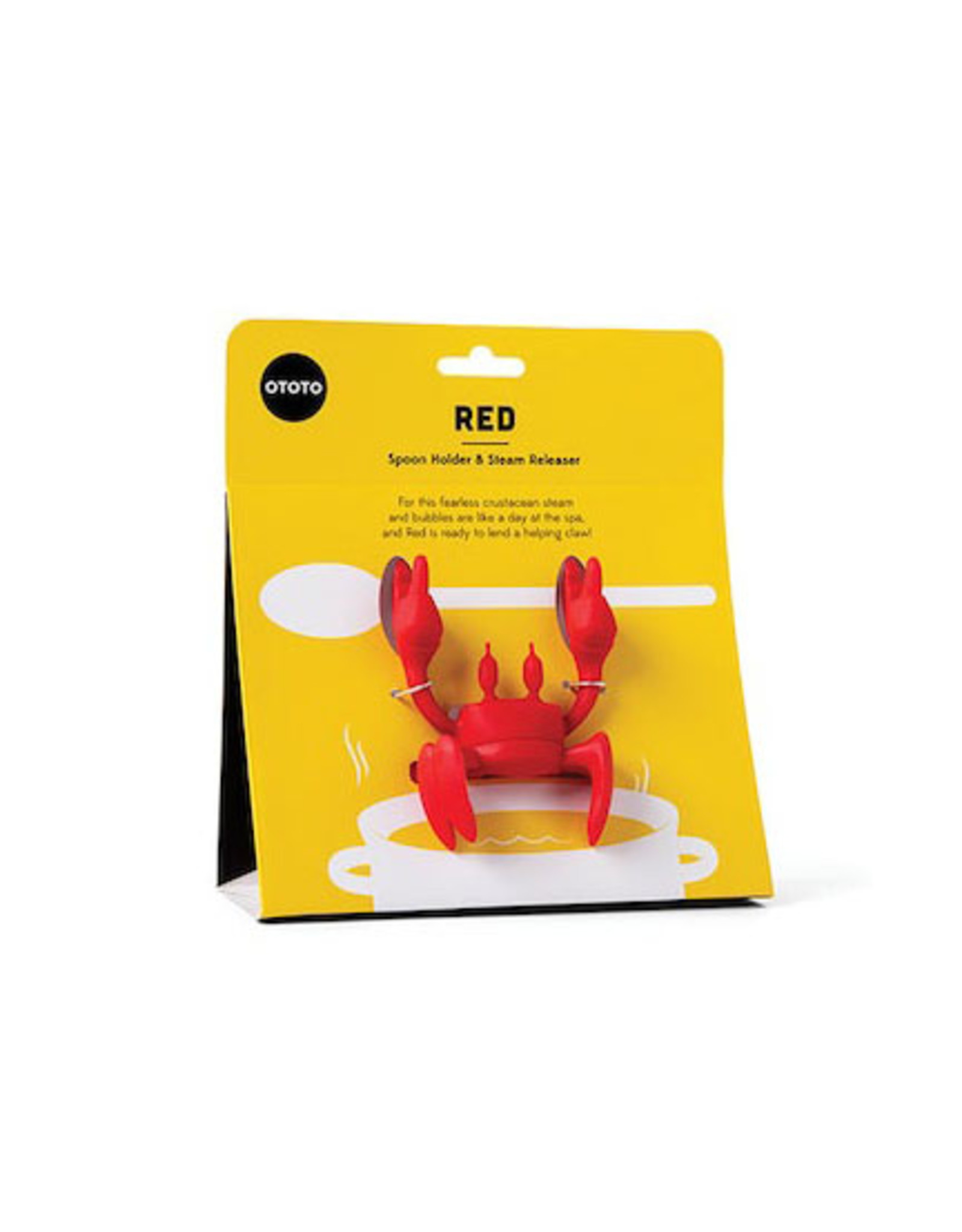 Crab Utensil Holder and Steam Releaser - Red